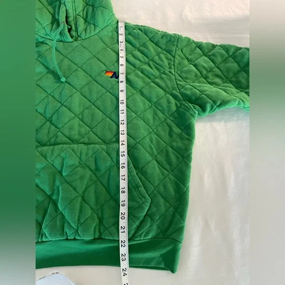 Aviator Nation Green Quilted Hoodie - Picture 5 of 15
